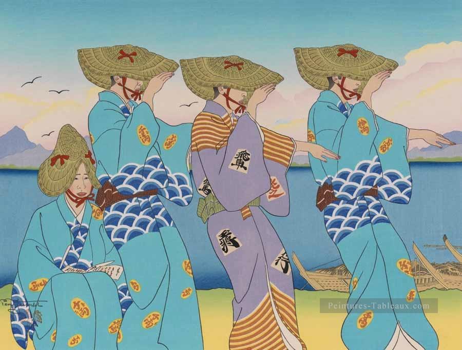 danses d Okesa Sado Japon 1952 japonais Peintures à l'huile